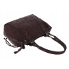 Torebka damska shopper A4 kuferek elegancka torba do pracy NS977 Bordowa