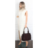Torebka damska shopper A4 kuferek elegancka torba do pracy NS977 Bordowa
