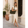 Torebka damska shopper A4 kuferek elegancka torba do pracy NS977 Zielona