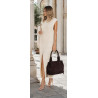 Torebka damska shopper A4 kuferek elegancka torba do pracy NS977 Bordowa