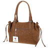 Torebka damska shopper A4 kuferek elegancka torba do pracy NS977 Brązowa