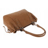 Torebka damska shopper A4 kuferek elegancka torba do pracy NS977 Brązowa