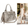 Torebka damska shopper kuferek elegancka torba do pracy do ręki HJ812 Złota