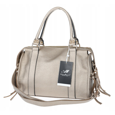 Torebka damska shopper kuferek elegancka torba do pracy do ręki HJ812 Złota