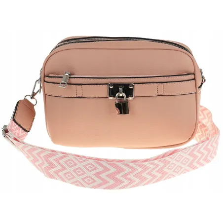 Victoria&CO Elegancka Torebka Damska listonoszka kuferek ARC641 Pink