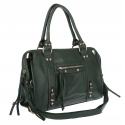 Torebka damska shopper A4 kuferek elegancka torba do pracy HJ812 Zielona