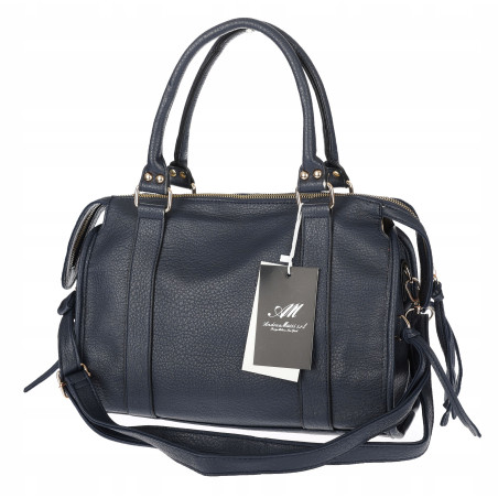 Torebka damska shopper A4 kuferek elegancka torba do pracy HJ812 Granatowa