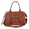 Torebka damska shopper A4 kuferek elegancka torba do pracy HJ812 Brązowa