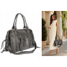Torebka damska shopper A4 kuferek elegancka torba do pracy HJ812 Szara