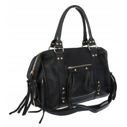Torebka damska shopper A4 kuferek elegancka torba do pracy HJ812 Czarna