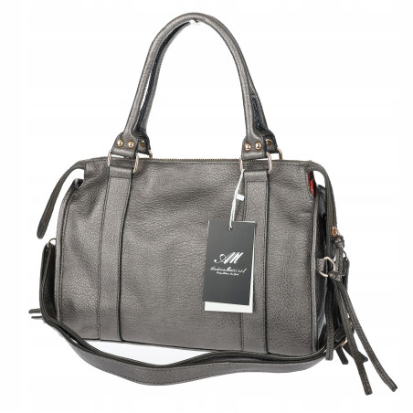 Torebka damska shopper A4 kuferek elegancka torba do pracy HJ812 Szara