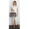 Torebka damska shopper A4 kuferek elegancka torba do pracy HJ812 Szara