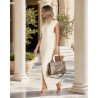 Torebka damska shopper kuferek elegancka torba do pracy do ręki HJ812 Złota