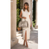 Torebka damska shopper kuferek elegancka torba do pracy do ręki HJ812 Złota