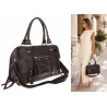 Torebka damska shopper kuferek elegancka torba do pracy HJ812 Czekoladowa