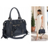 Torebka damska shopper A4 kuferek elegancka torba do pracy HJ812 Granatowa