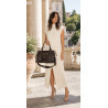 Torebka damska shopper kuferek elegancka torba do pracy HJ812 Czekoladowa