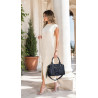 Torebka damska shopper A4 kuferek elegancka torba do pracy HJ812 Granatowa