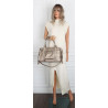 Torebka damska shopper kuferek elegancka torba do pracy do ręki HJ812 Złota