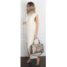 Torebka damska shopper kuferek elegancka torba do pracy do ręki HJ812 Złota