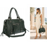 Torebka damska shopper A4 kuferek elegancka torba do pracy HJ812 Zielona