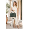 Torebka damska shopper A4 kuferek elegancka torba do pracy HJ812 Zielona