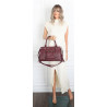 Torebka damska shopper kuferek elegancka torba modna do pracy HJ812 Bordowa