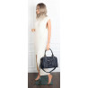 Torebka damska shopper A4 kuferek elegancka torba do pracy HJ812 Granatowa