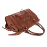 Torebka damska shopper A4 kuferek elegancka torba do pracy HJ812 Brązowa