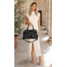 Torebka damska shopper A4 kuferek elegancka torba do pracy HJ812 Czarna