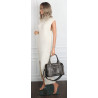 Torebka damska shopper A4 kuferek elegancka torba do pracy HJ812 Szara