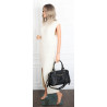 Torebka damska shopper A4 kuferek elegancka torba do pracy HJ812 Czarna