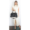 Torebka damska shopper A4 kuferek elegancka torba do pracy HJ812 Czarna
