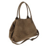Torebka damska shopper worek zamszowa modna lekka torba pasek L540 Zielona