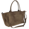 Torebka damska shopper worek zamszowa modna lekka torba pasek L540 Zielona