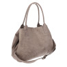 Torebka damska shopper worek zamszowa modna lekka torba L540 Beżowa Mud