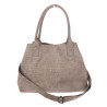 Torebka damska shopper worek zamszowa modna lekka torba L540 Beżowa Mud