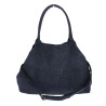 Torebka damska shopper worek zamszowa modna lekka torba L540 Granatowa