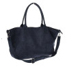Torebka damska shopper worek zamszowa modna lekka torba L540 Granatowa