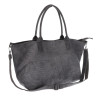 Torebka damska shopper worek zamszowa modna lekka torba na ramię L540 Szara
