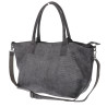 Torebka damska shopper worek zamszowa modna lekka torba na ramię L540 Szara