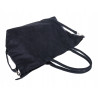 Torebka damska shopper worek zamszowa modna lekka torba L540 Granatowa