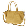 Torebka damska shopper worek zamszowa modna lekka torba L540 Musztardowa