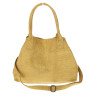 Torebka damska shopper worek zamszowa modna lekka torba L540 Musztardowa