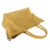 Torebka damska shopper worek zamszowa modna lekka torba L540 Musztardowa