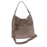 Torebka damska shopper worek zamszowa na ramię torba lekka PB40 Beżowa Mud