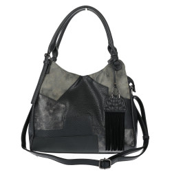 Torebka damska shopper pojemna elegancka modna torba do pracy MC809 Czarna