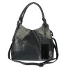 Torebka damska shopper pojemna elegancka modna torba do pracy MC809 Czarna