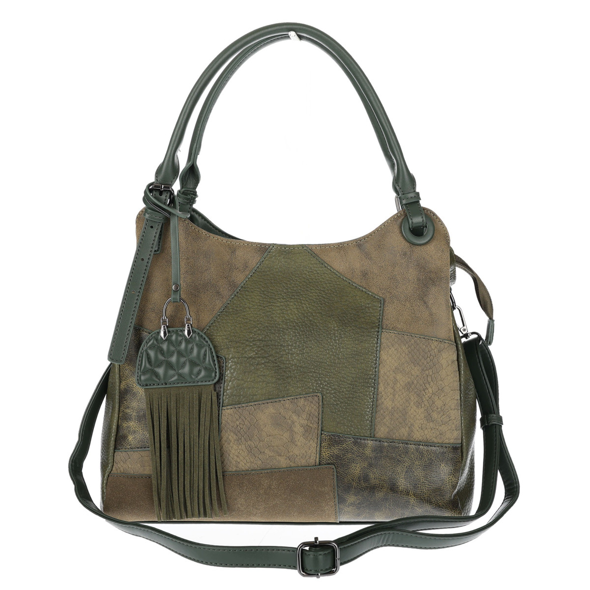 Torebka damska shopper pojemna elegancka modna torba do pracy MC809 Zielona