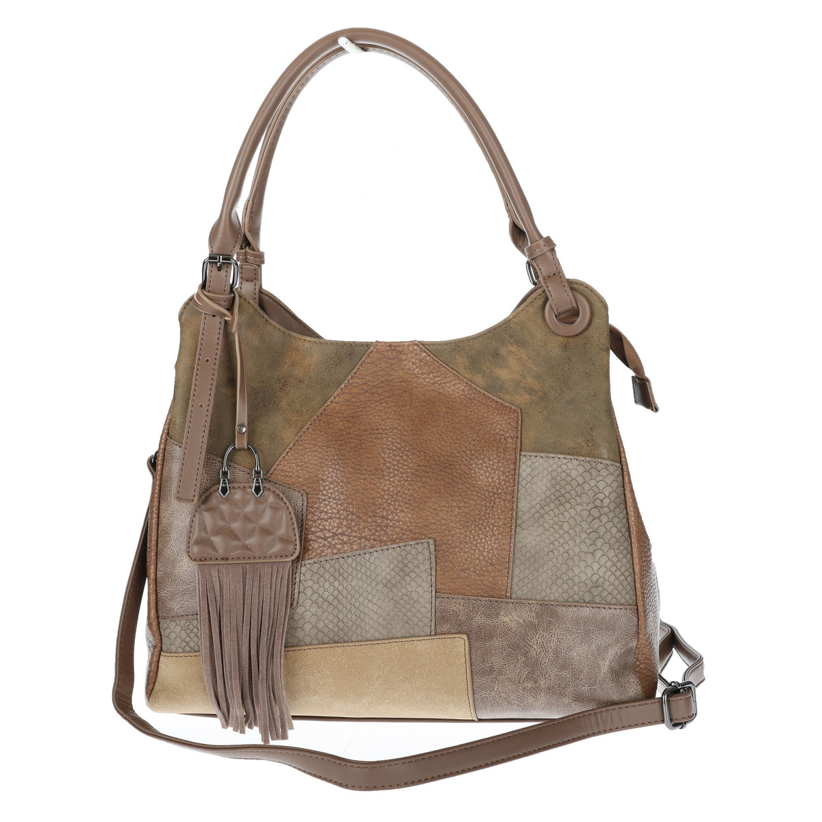 Torebka damska shopper pojemna elegancka modna torba do pracy MC809 Beżowa
